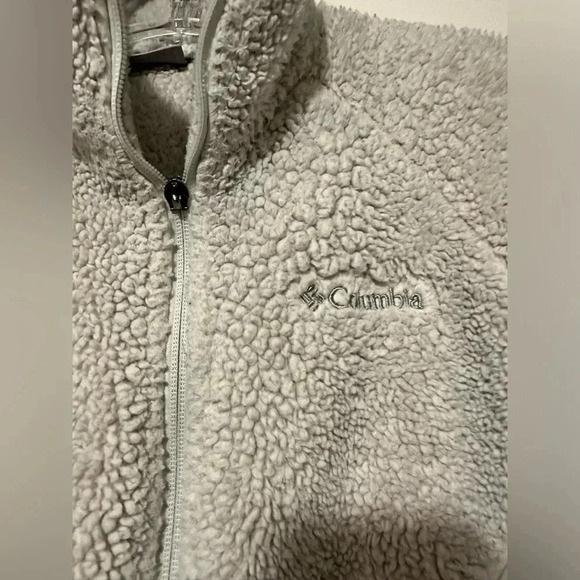 Columbia cream Fast Beauty Fleece Women's Full Zip Jacket size S - Picture 3 of 9